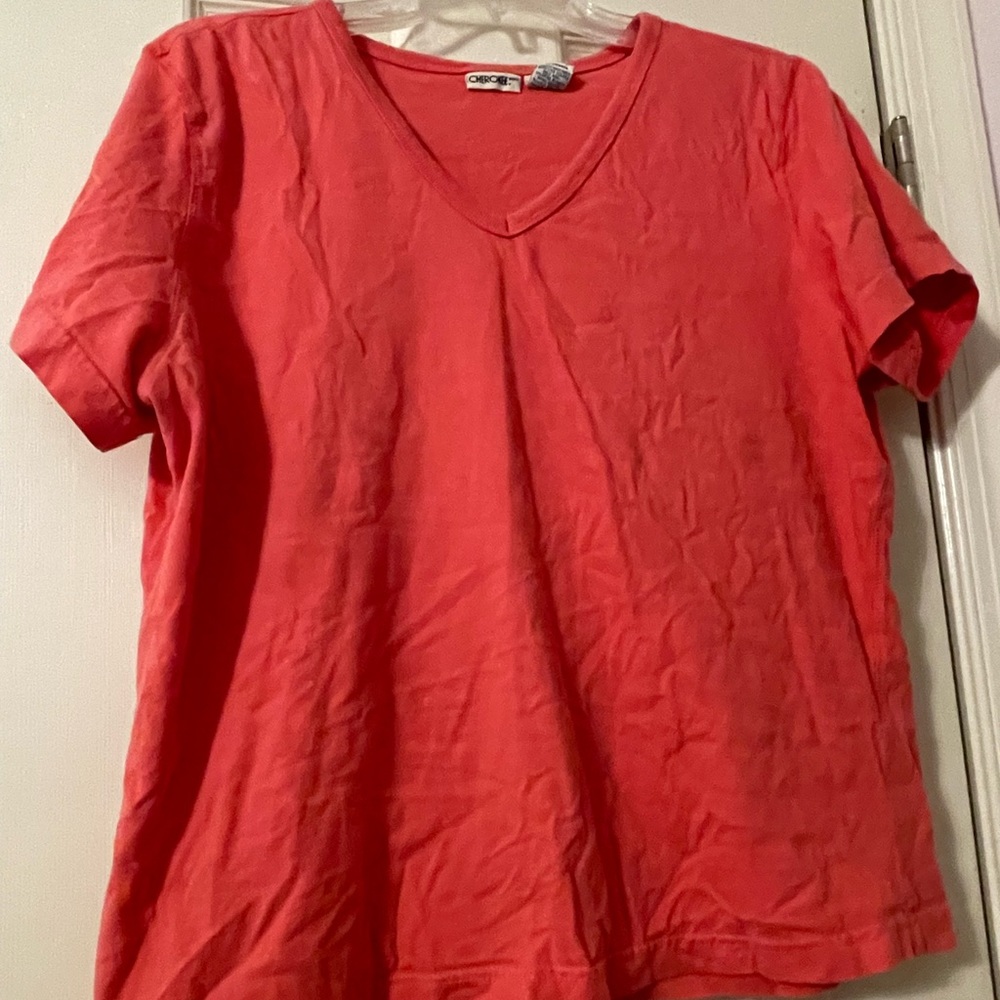 Women’s dark salmon pink tshirt-size XL